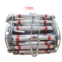 10m Steel Wire Rope Ladder Fire Escape Rope Ladder Household Fire Prevention High-Altitude Rescue Engineering Climbing Ladder